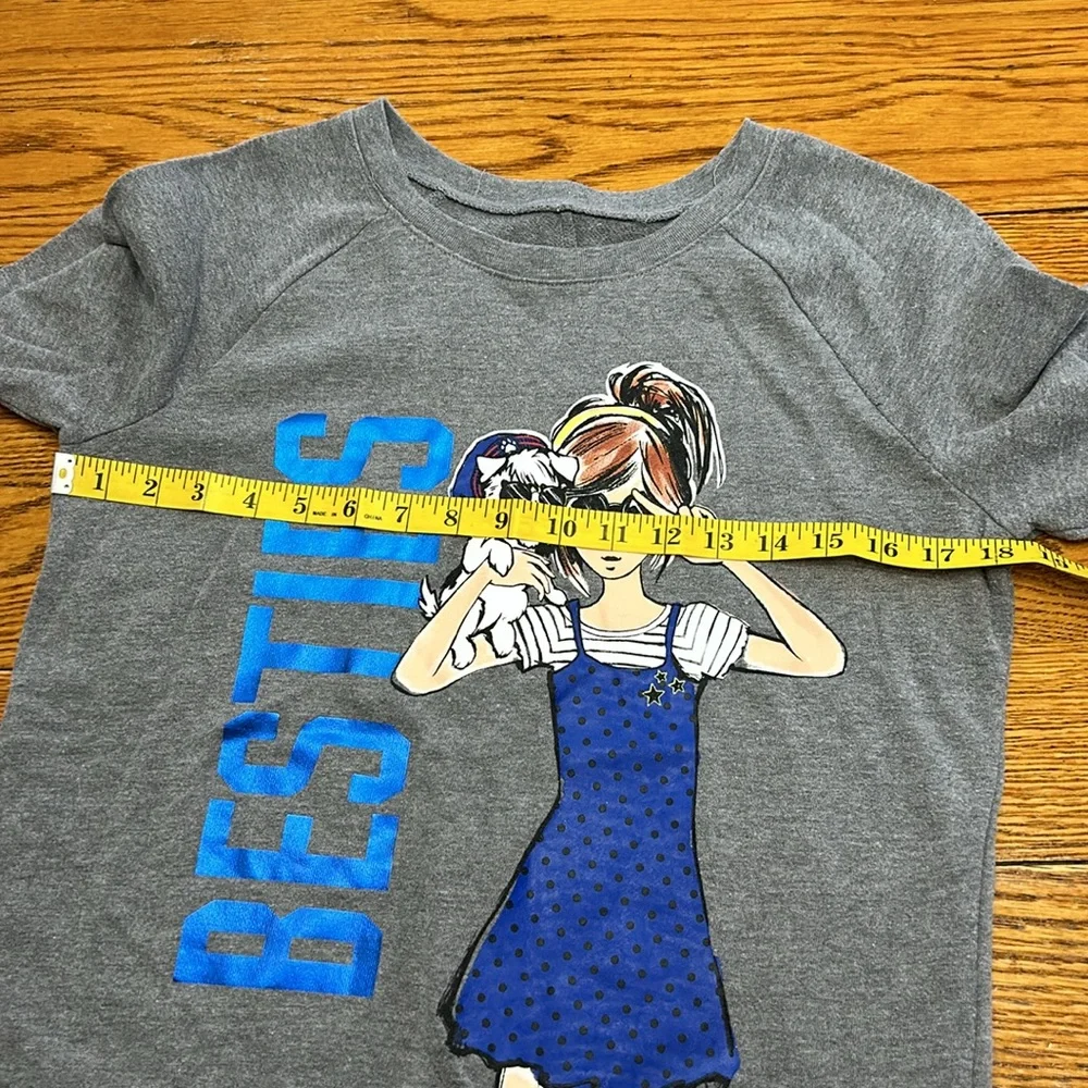 Justice brand girls plus size 18 long sleeve tee. Cute Besties girl.